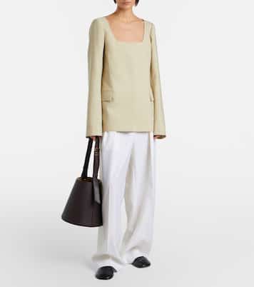 Orbita Small leather bucket bag | Calvin Klein Collection