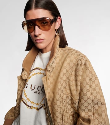 Logo shield sunglasses | Gucci