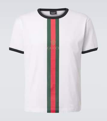 T-shirt Web Stripe en coton | Gucci