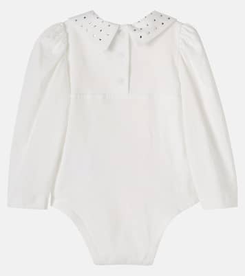 Baby embellished cotton bodysuit | Monnalisa