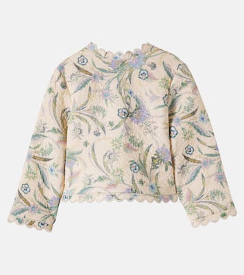 Indra floral scalloped cotton jacket | Zimmermann Kids