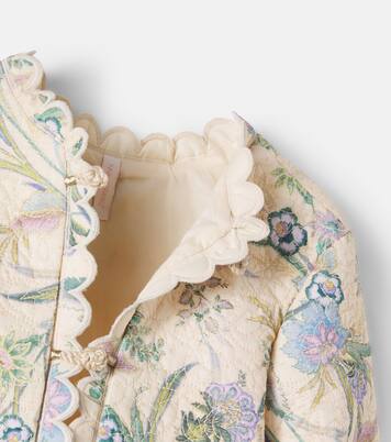 Indra floral scalloped cotton jacket | Zimmermann Kids