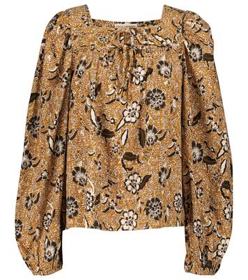 Blouse Issa en coton extensible imprimé | Ulla Johnson