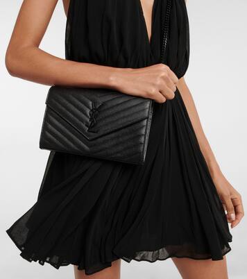 Cassandre matelassé leather wallet on chain | Saint Laurent