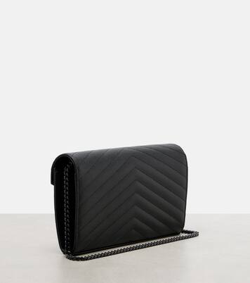 Cassandre matelassé leather wallet on chain | Saint Laurent