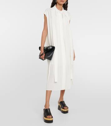 Robe midi Davidge en coton et soie | Joseph