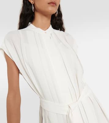Robe midi Davidge en coton et soie | Joseph