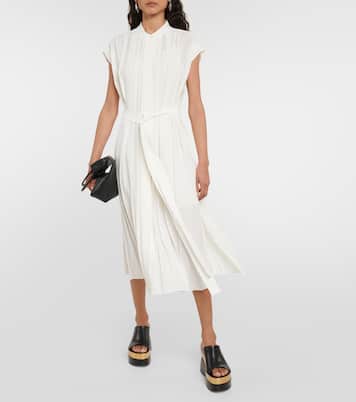 Robe midi Davidge en coton et soie | Joseph
