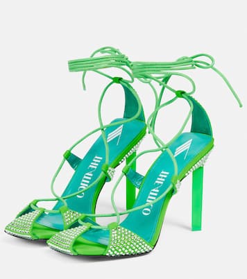 Adele lace-up crystal-embellished sandals | The Attico
