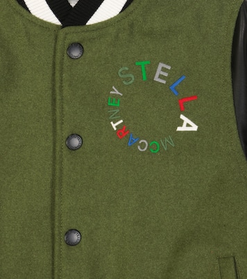 Logo wool-blend varsity jacket | Stella McCartney Kids