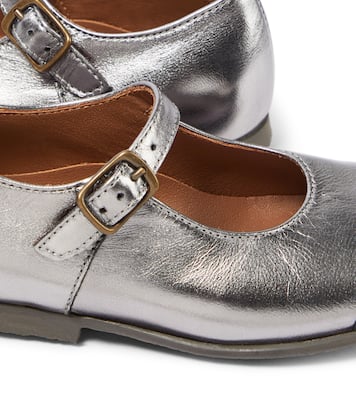 Metallic leather ballet flats | PèPè