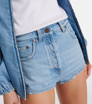 High-rise denim shorts | Prada
