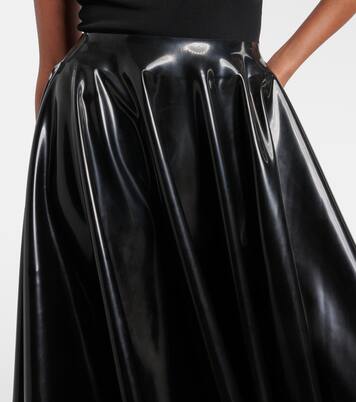 乳胶中长半身裙 | Alaïa