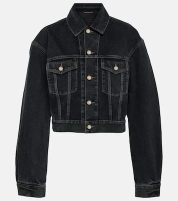 '80s cropped denim jacket | Saint Laurent