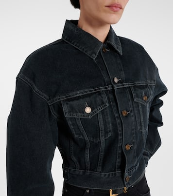 '80s cropped denim jacket | Saint Laurent