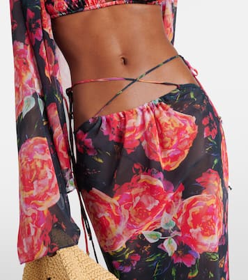 Bedruckter Maxirock aus Chiffon | Bananhot