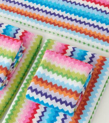 Riverbero set of 5 Zigzag cotton terry towels | Missoni