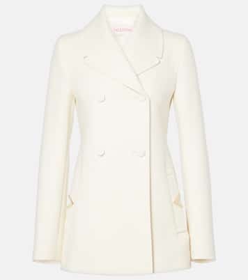 Blazer en crêpe de laine mélangée | Valentino