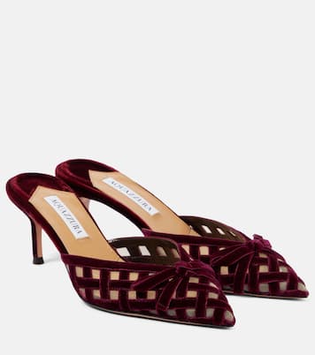 Romance 65 velvet mules | Aquazzura