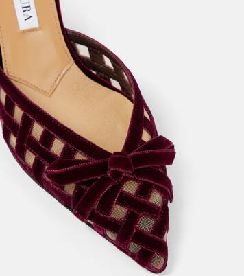 Romance 65 velvet mules | Aquazzura