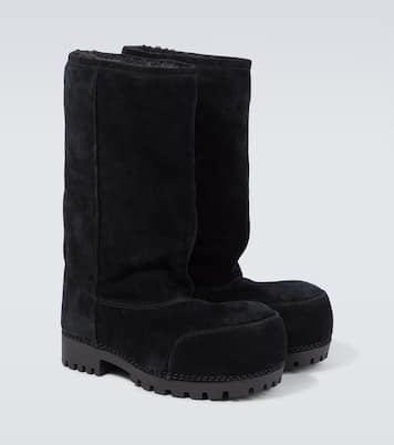 Bottes Alaska Fur High en daim | Balenciaga