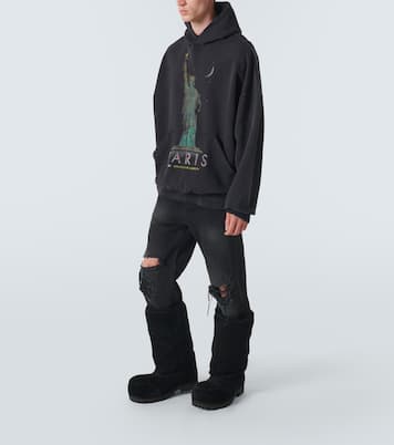 Bottes Alaska Fur High en daim | Balenciaga