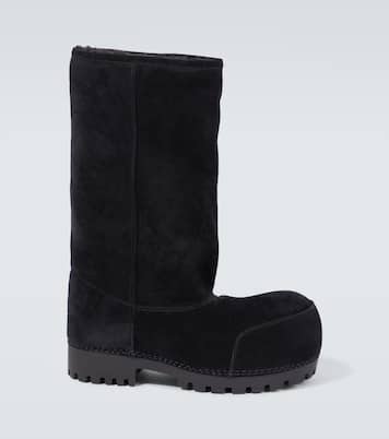 Bottes Alaska Fur High en daim | Balenciaga