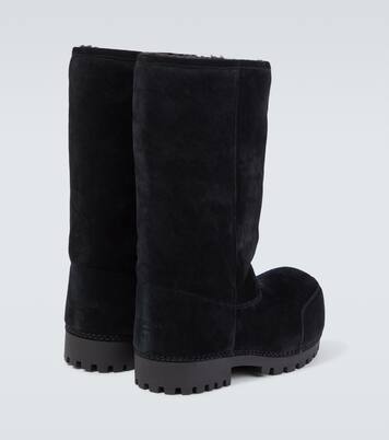 Bottes Alaska Fur High en daim | Balenciaga