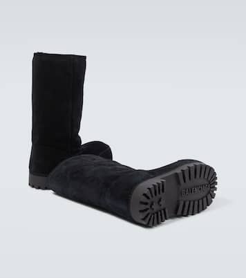 Bottes Alaska Fur High en daim | Balenciaga