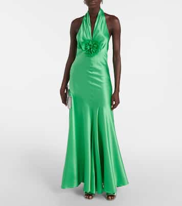 Robe longue Rose en soie | Rodarte