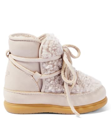 Baby Ceysa teddy and leather booties | Donsje