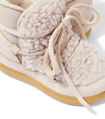 Baby Ceysa teddy and leather booties | Donsje