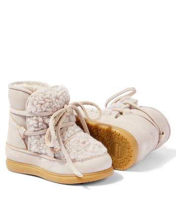 Baby Ceysa teddy and leather booties | Donsje