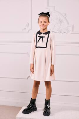 Bow-detail pleated dress | Patachou