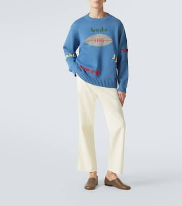 Spirit embroidered cotton and wool sweater | Bode
