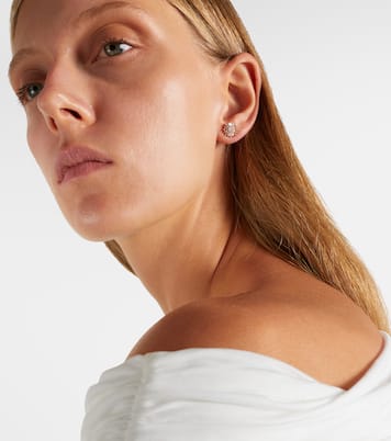 Princess Mini 18kt gold earrings with diamonds | Suzanne Kalan