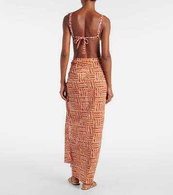 Bedruckter Pareo Zinnia aus Baumwolle | Faithfull