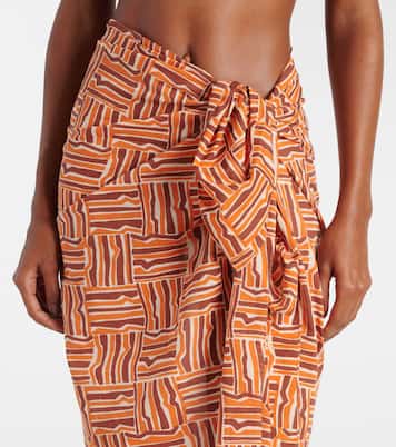 Bedruckter Pareo Zinnia aus Baumwolle | Faithfull