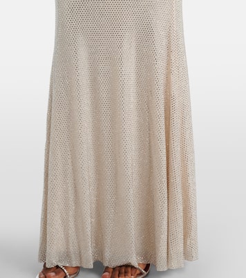 Maxirock aus Mesh mit Pailletten | Self-Portrait