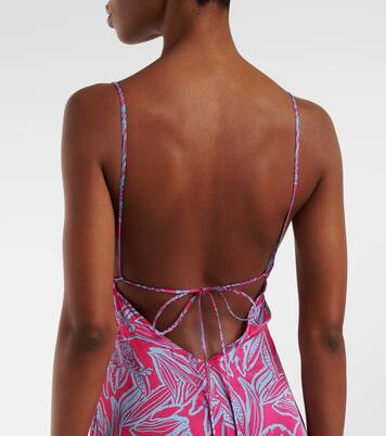 Robe longue imprimée Denise | Poupette St Barth