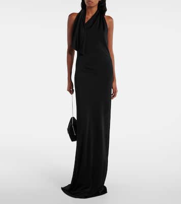 فستان سهرة من الجيرسيه الدرابيه Roza | Khaite