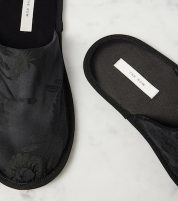 Slippers Frances in jacquard floreale | The Row