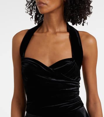 Bustier-Kleid Cayla aus Samt | Norma Kamali
