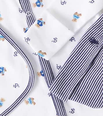 Baby cotton onesie, bib, and beanie set | Polo Ralph Lauren Kids