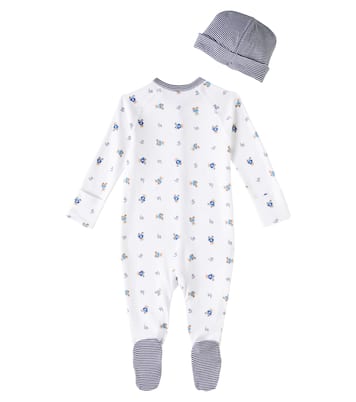 Baby cotton onesie, bib, and beanie set | Polo Ralph Lauren Kids