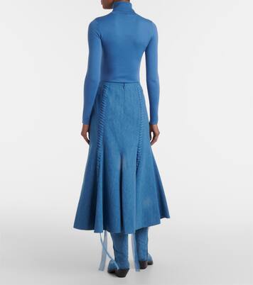 Midirock Dion aus Baumwolle und Leinen | Gabriela Hearst