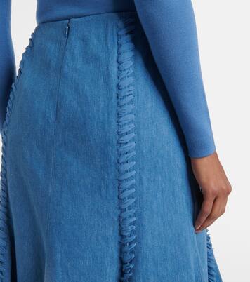 Midirock Dion aus Baumwolle und Leinen | Gabriela Hearst