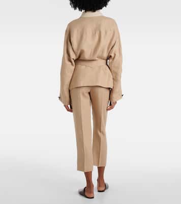 Jacke Dillon aus Leinen-Crêpe | Loro Piana