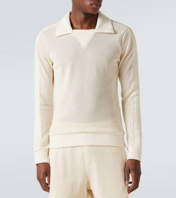 Song cotton mesh polo shirt | Wales Bonner