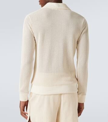 Song cotton mesh polo shirt | Wales Bonner
